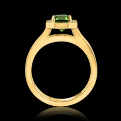 Cluster 1.79ct Tourmaline Yellow Gold ring