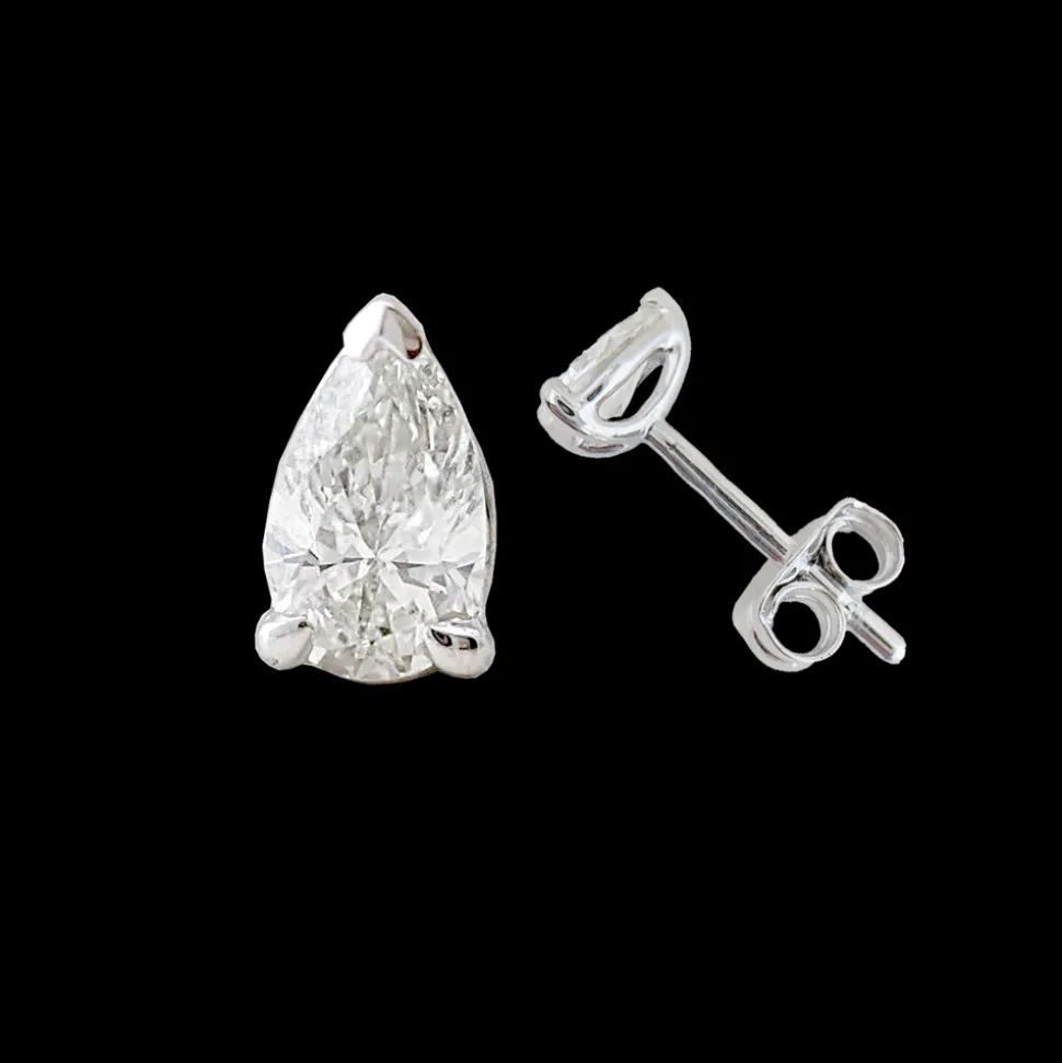 1.00ct Diamond Platinum Earrings
