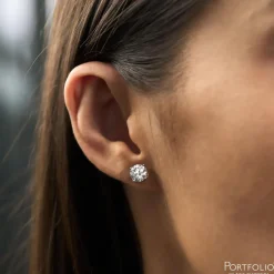 2.00ct Diamond Platinum Earrings