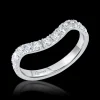 0.78ct Diamond Platinum Medium Curved Ring