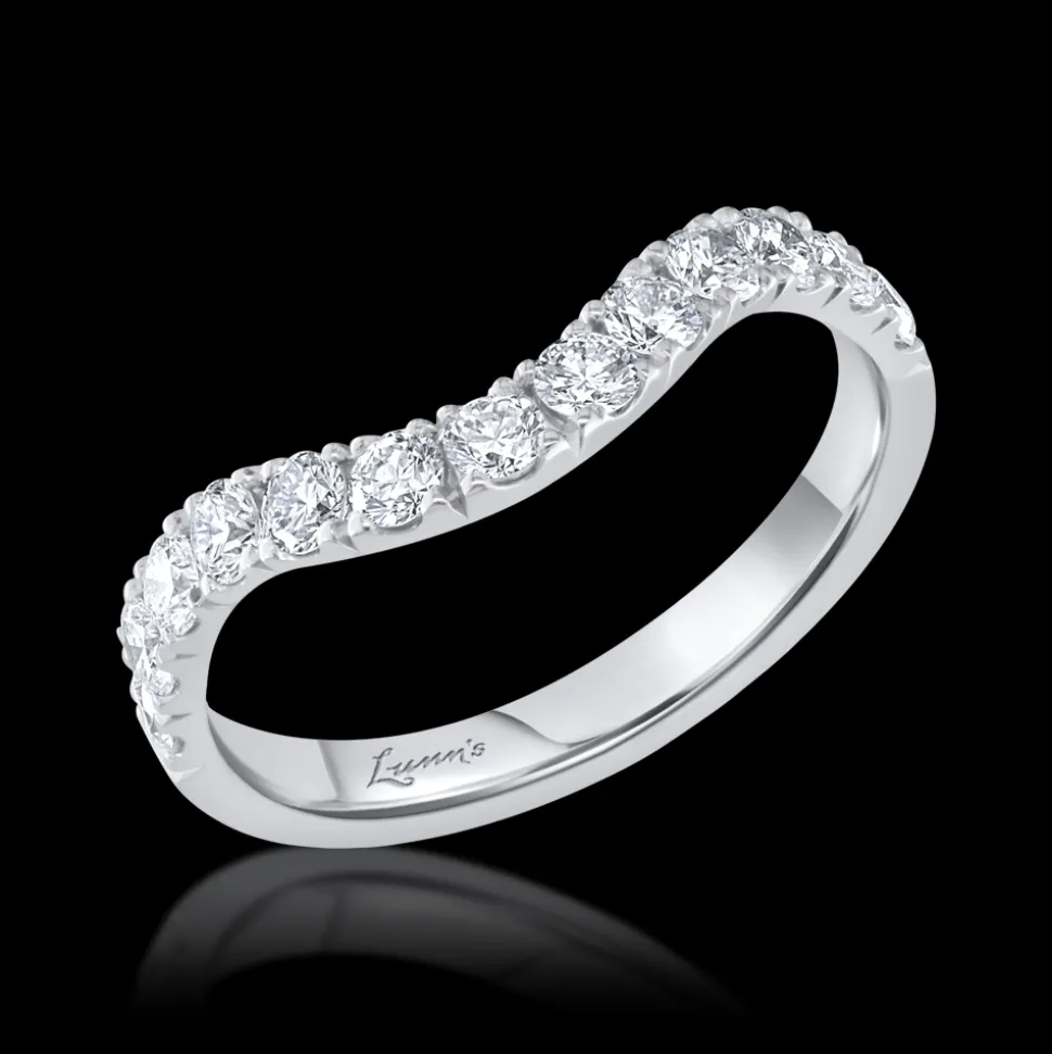 0.78ct Diamond Platinum Medium Curved Ring