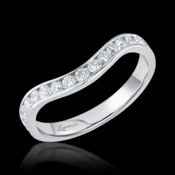 0.51ct Diamond Platinum Soft Curved Ring