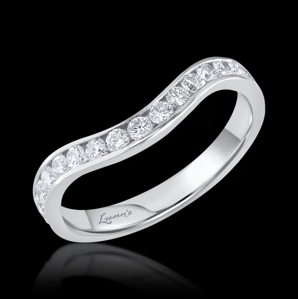 0.51ct Diamond Platinum Soft Curved Ring