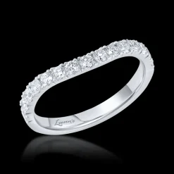 0.45ct Diamond Platinum Soft Curved Ring
