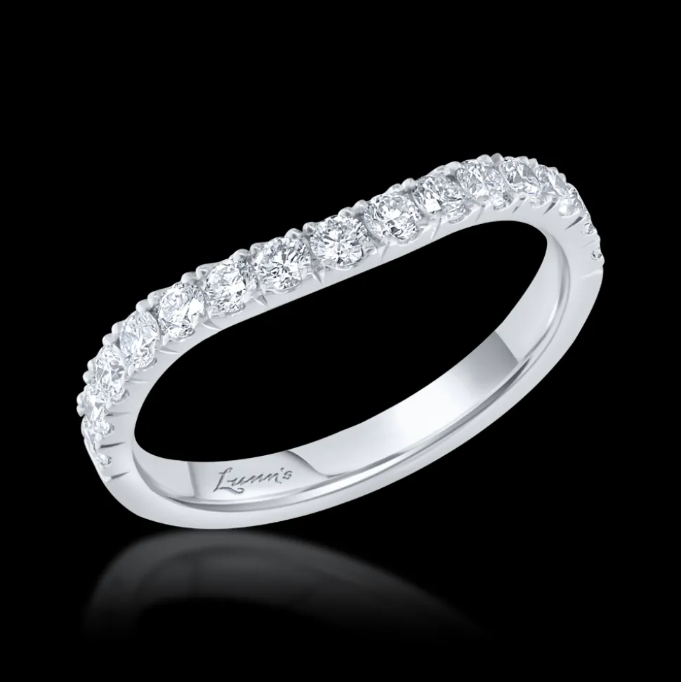 0.45ct Diamond Platinum Soft Curved Ring