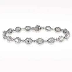 5.53ct Diamond White Gold Bracelet