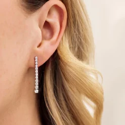 0.93ct Diamond White Gold Earrings