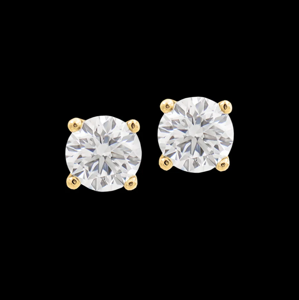 0.50ct Diamond Yellow Gold Earrings