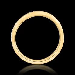 0.51ct Diamond Yellow Gold Medium Curved Ring