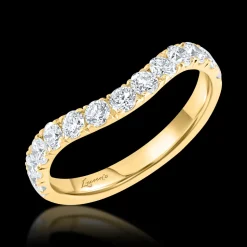 0.78ct Diamond Yellow Gold Soft Curved Ring