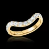 0.78ct Diamond Yellow Gold Strong Curved Ring