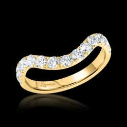 0.78ct Diamond Yellow Gold Strong Curved Ring
