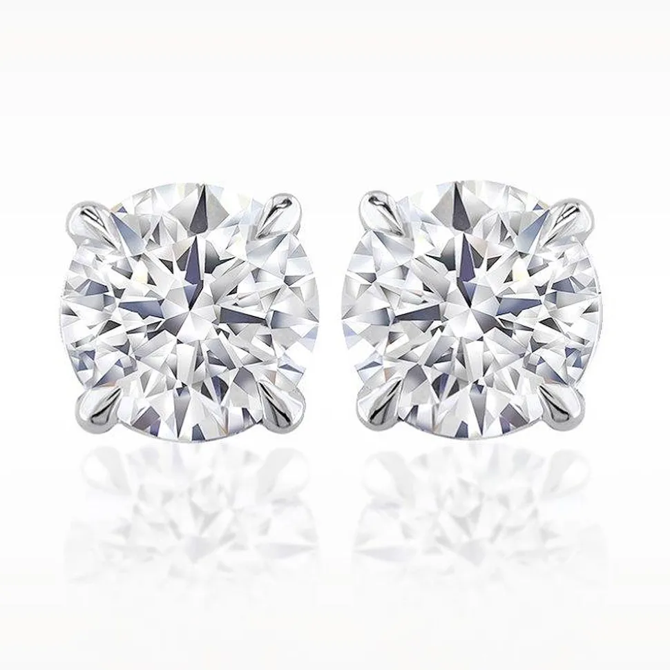 3.00ct G SI1 Diamond White Gold Earrings