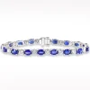 12.24ct Sapphire and Diamond Platinum Bracelet
