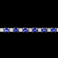 12.24ct Sapphire and Diamond Platinum Bracelet