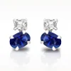 1.30ct Sapphire And Diamond White Gold Earrings