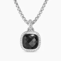 David Yurman Albion® Pendant in Sterling Silver with Black Onyx and Diamonds