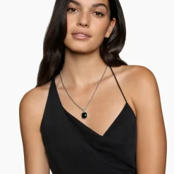 David Yurman Albion® Pendant in Sterling Silver with Black Onyx and Diamonds