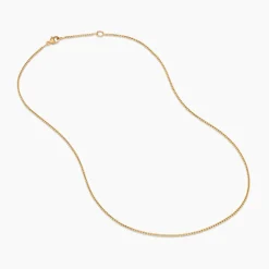 David Yurman Box Chain Necklace in 18ct Yellow Gold