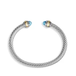 David Yurman Cable Classic Bracelet with Blue Topaz