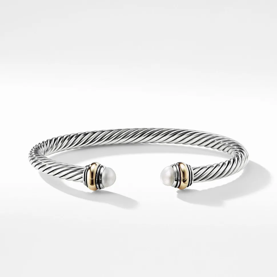 David Yurman Cable Classic Collection Bracelet with Pearl