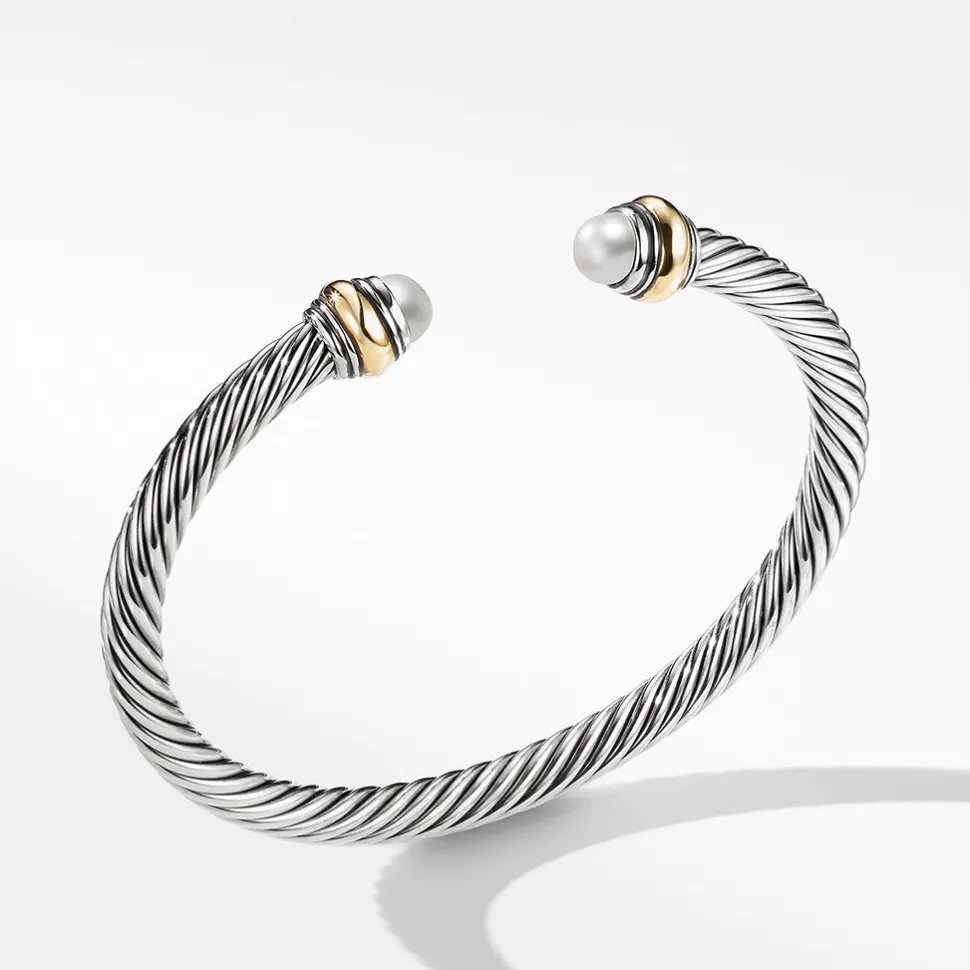 David Yurman Cable Classic Collection Bracelet with Pearl