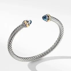 David Yurman Cable Classic Bracelet with Blue Topaz