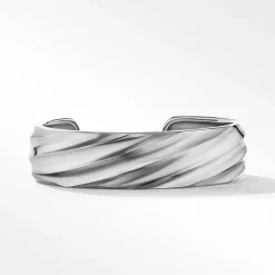 David Yurman Cable Edge Cuff Bracelet in Recycled Sterling Silver