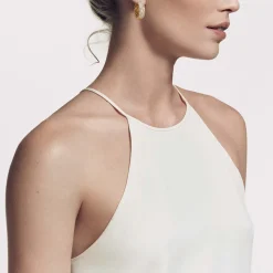 David Yurman Cable Edge™ Hoop Earrings in Recycled 18ct Yellow Gold with Pavé Diamonds