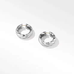 David Yurman Cable Edge™ Hoop Earrings in Recycled Sterling Silver