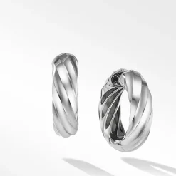 David Yurman Cable Edge™ Hoop Earrings in Recycled Sterling Silver