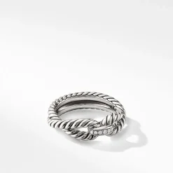 David Yurman Cable Loop Ring with Diamonds