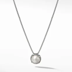 David Yurman Chatelaine Pendant Necklace with Pearl