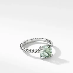 David Yurman Chatelaine Ring with Prasiolite and Diamonds