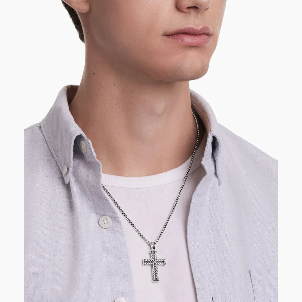 David Yurman Chevron Cross Pendant