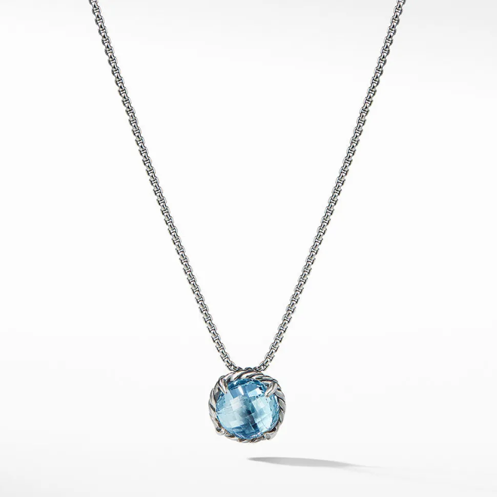 David Yurman Châtelaine® Pendant Necklace with Blue Topaz
