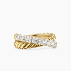 David Yurman Crossocer Two Row Ring