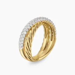 David Yurman Crossocer Two Row Ring