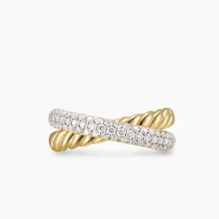 David Yurman Crossocer Two Row Ring