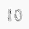 David Yurman Crossover Hoop Earrings
