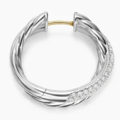 David Yurman Crossover Hoop Earrings