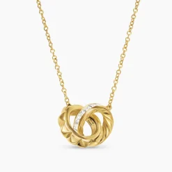 David Yurman Crossover Trio Chain Necklace