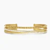 David Yurman Crossover Trio Three Row Cuff Bracelet