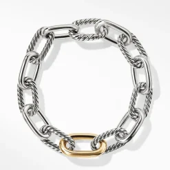 David Yurman DY Madison Chain Bracelet with 18ct Bonded Gold