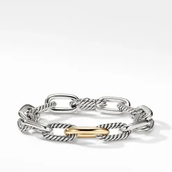 David Yurman DY Madison Chain Bracelet with 18ct Bonded Gold