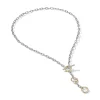 David Yurman DY Madison® Three Ring Chain Necklace with 18ct Yellow Gold