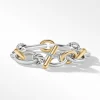 David Yurman DY Mercer™ Bracelet in Sterling Silver with 18ct Yellow Gold and Pavé Diamonds