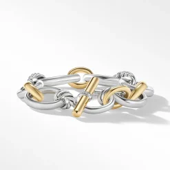 David Yurman DY Mercer™ Bracelet in Sterling Silver with 18ct Yellow Gold and Pavé Diamonds