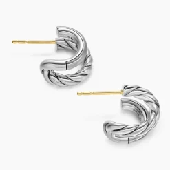 David Yurman DY Mercer® Double Hoop Huggie Earrings
