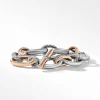 David Yurman DY Mercer™ Melange Bracelet in Sterling Silver with 18ct Rose Gold and Pavé Cognac Diamonds